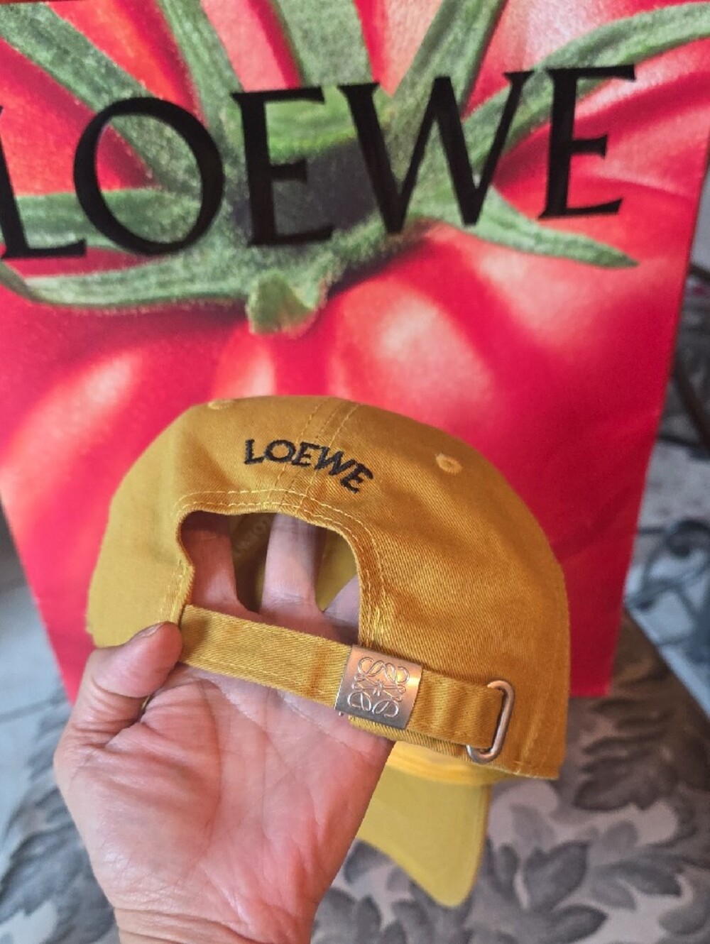 Loewe Yellow Anagram Embroidered Baseball Cap - Picture 3 of 8